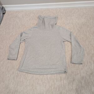 L.L. Bean Gray Cowl Neck Sweater Large